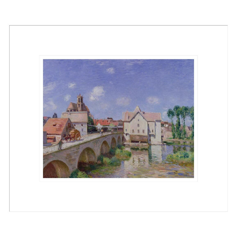 «The Bridge at Moret» par Alfred Sisley, impression giclée sur cadre, H 13,75 po x l 15,89 po