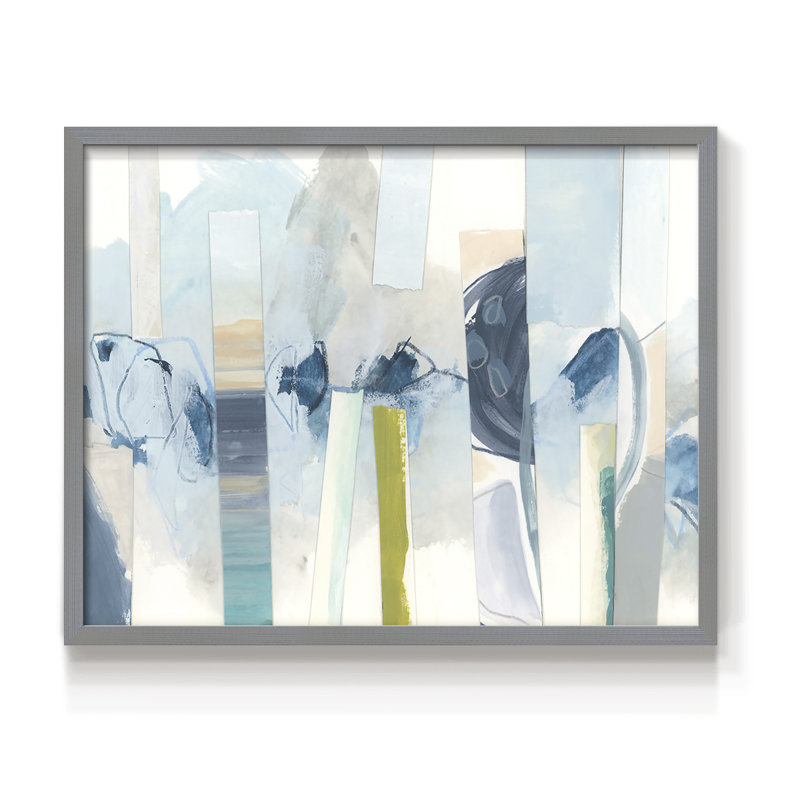 «Liquide Strata I», reproduction encadrée, H 11 po x l 14 po, Gris