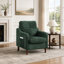 Fauteuil d'appoint moderne du milieu du siècle en velours côtelé avec pieds en bois massif-125673910-125673911