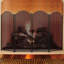 Gold Fireplace Screen 4 Panel