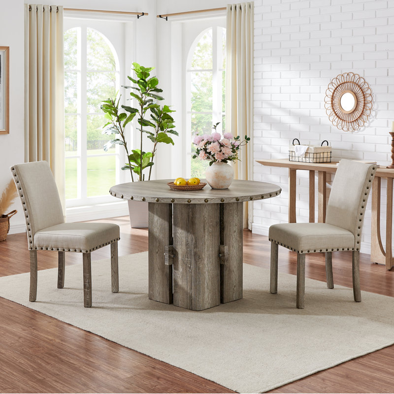 Rivet & Grain 47" Wood Grain Dining  Set