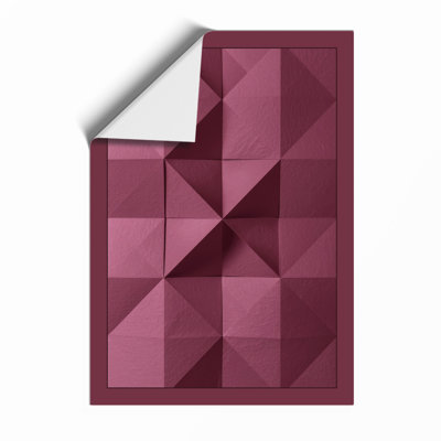 Mauve Grid Geometry Geometric - Print