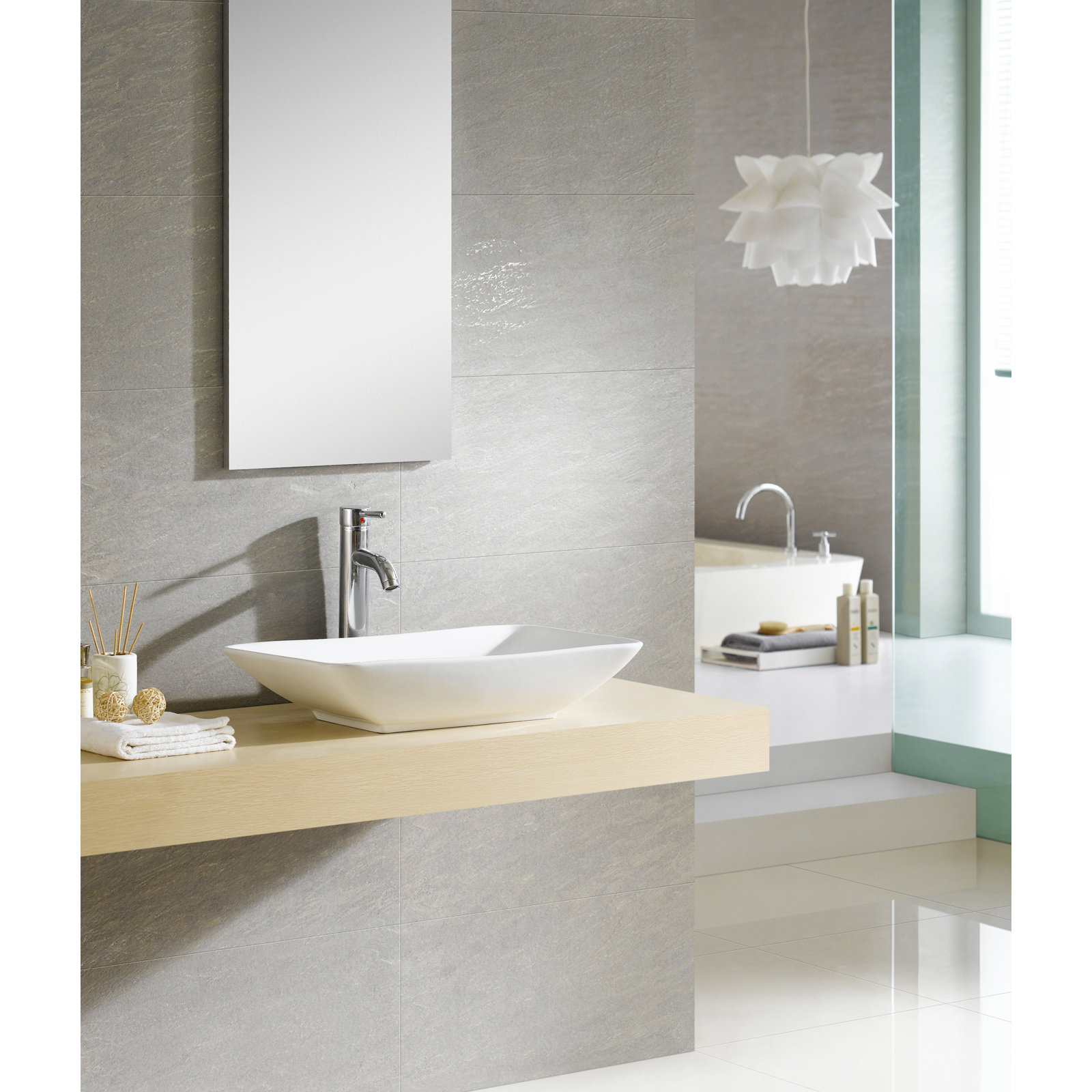 Modern Ceramic Rectangular Vessel Sink