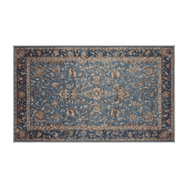 Machine Washable Gray Area Rug, Runner 2' x 4'