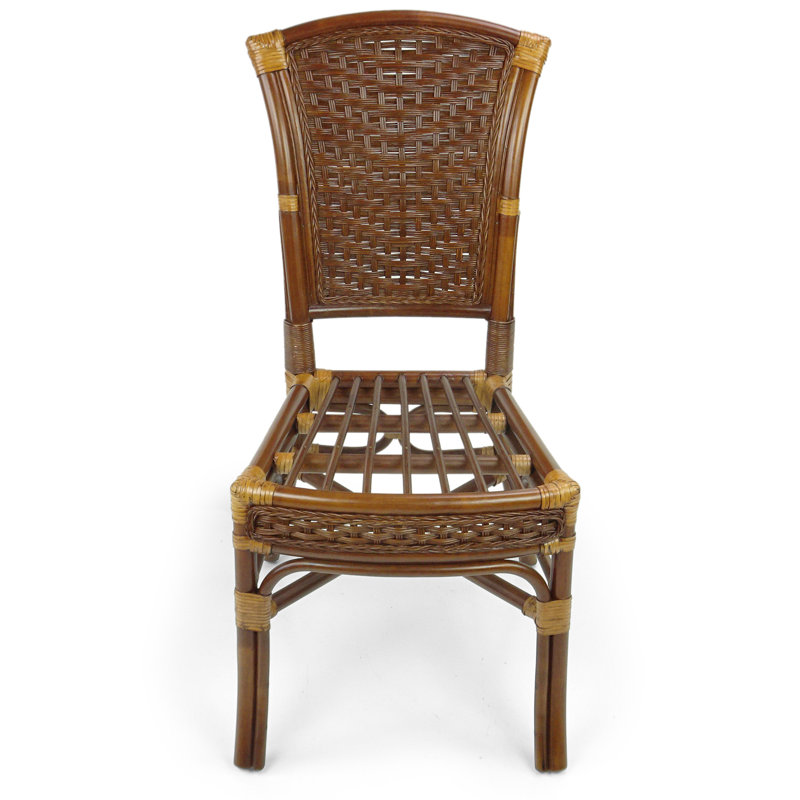 Codah Dragan Fabric Side Chair Dining Chair, Dark Walnut
