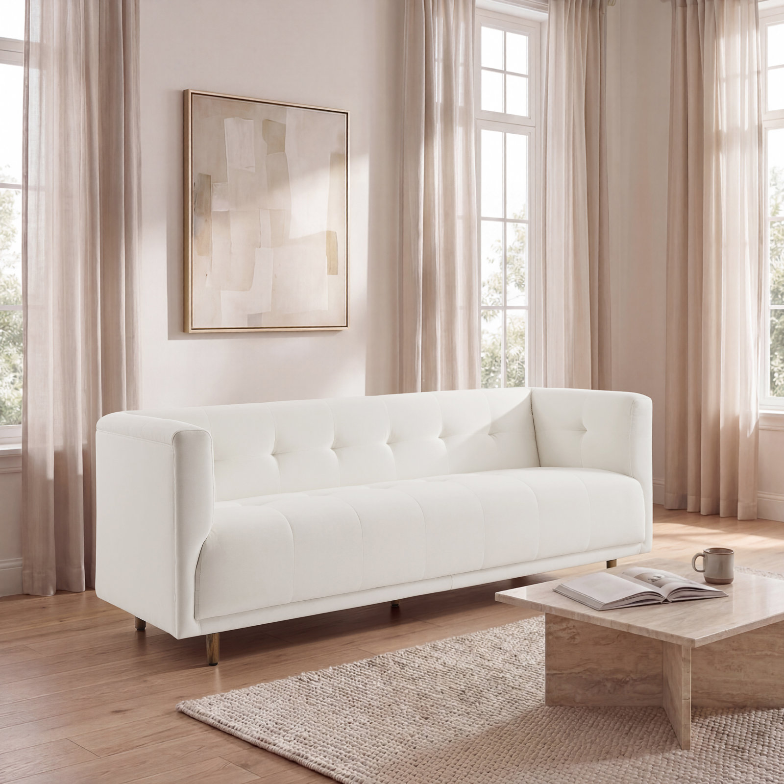 82" Sofa, Off-White