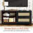 Rattan Wooden Coffee Table, 4 Drawers Cocktail Table With Storage-1982473443-1982473441