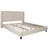 Aluino Tufted Upholstered Platform Bed w/ Accent Nail Trimmed Extended Sides-678480902-678480898