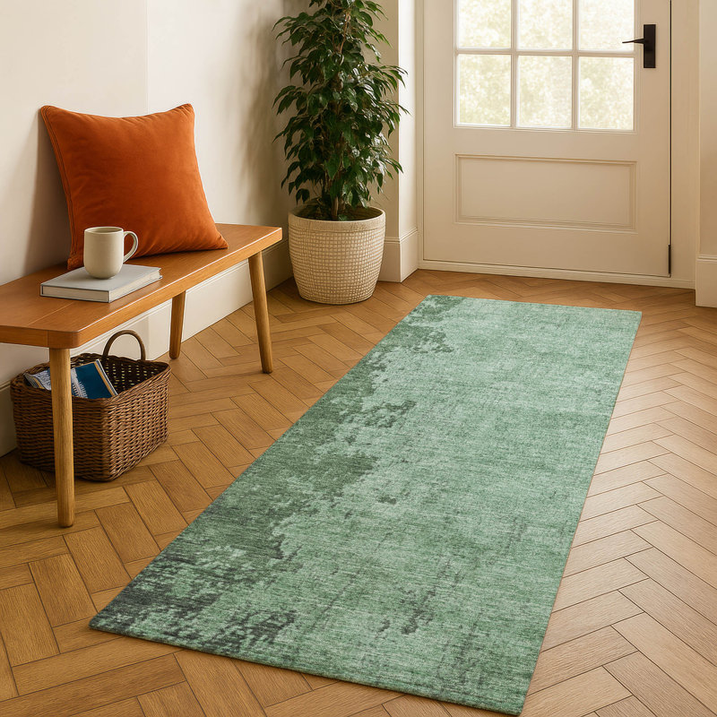 Premium Machine Washable Woodson AMF1912 Abstract Rug, Runner 2'3" x 7'6"