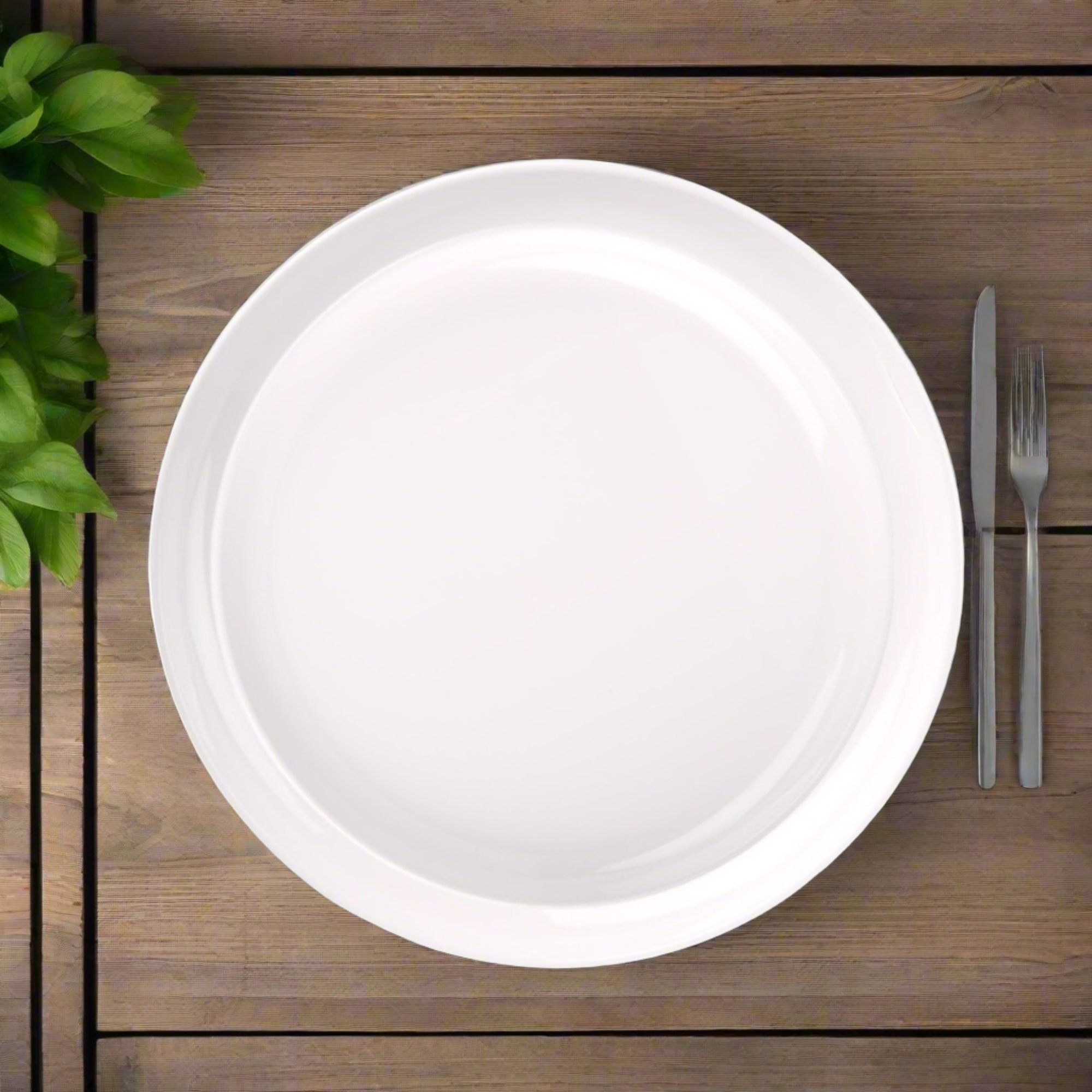 Marbella Melamine Stacking Dinner Plate, White