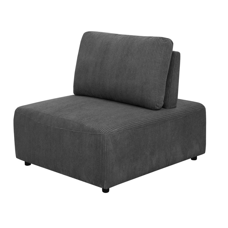 Accent Chair, Dark Gray Corduroy