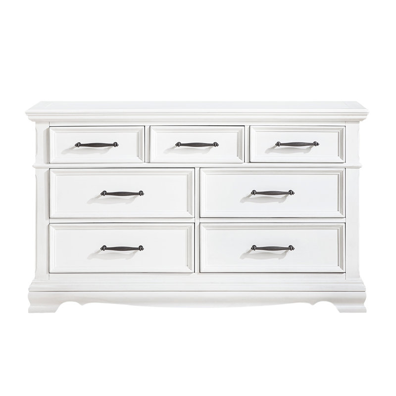Miroir de commode 7 tiroirs blanc