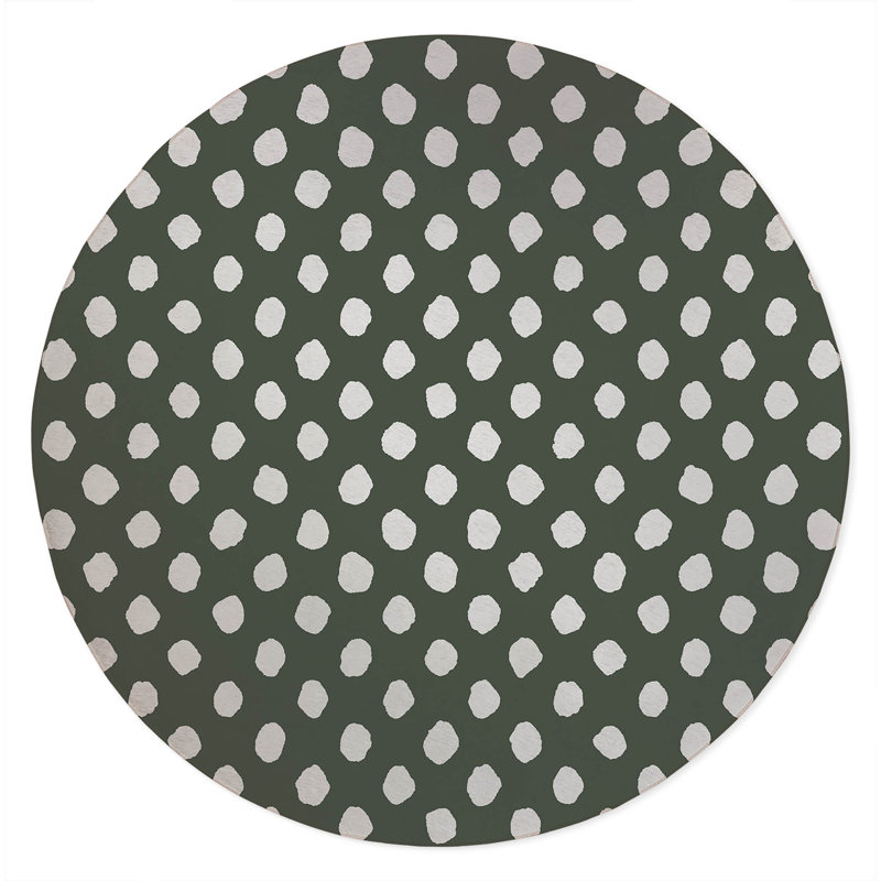 Tapis d'extérieur à gros pois antidérapant, Rond 5 pi
