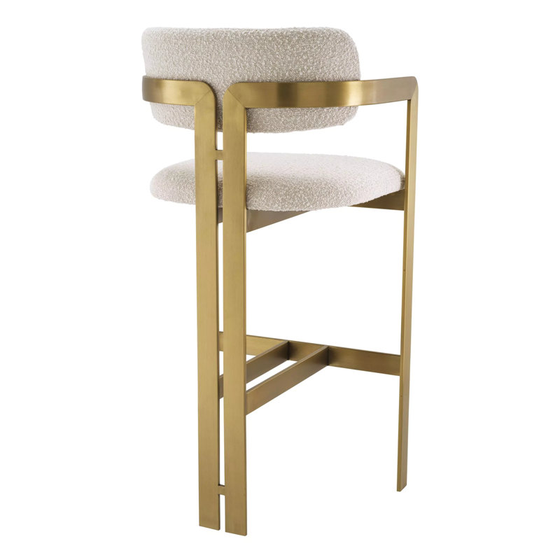 Donato Upholstered Stool with Metal Frame, Bar Stool (32" Seat Height)