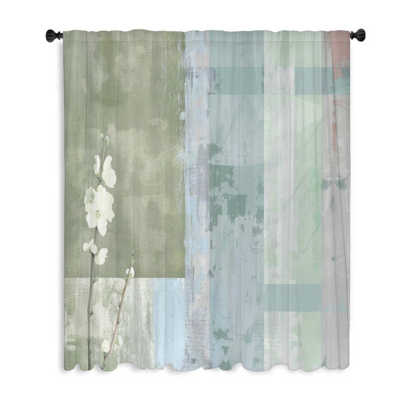 Rideau transparent en polyester Cederic, L 50 po x L 84 po