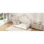 Lit plateforme simple en métal, rose-933935584