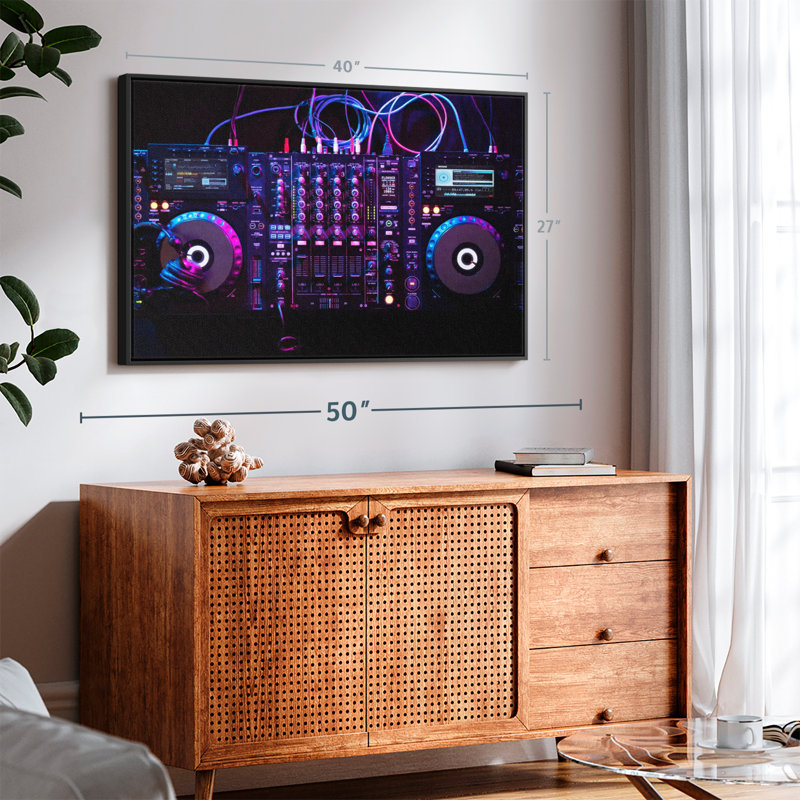 DJ Audio Controller Canvas Print, 27" H x 40" W