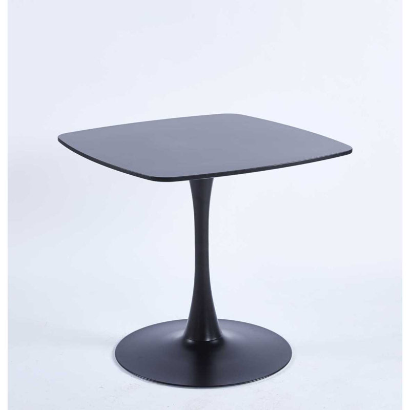 Table basse Kartier, table basse, table de salon avec pieds en métal, Noir, noir, noir, noir, Noir, noir, noir, noir