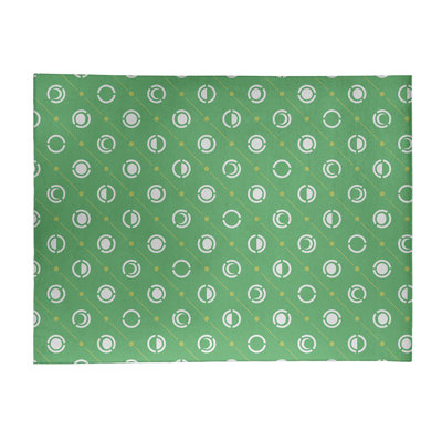 Tapis vert/blanc lune phases