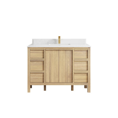Chêne Elizabeth X P 22 po Meuble-lavabo simple en D