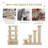 Cream White Multi-Level Cat Tree with Carpeted Steps and Scratching Posts