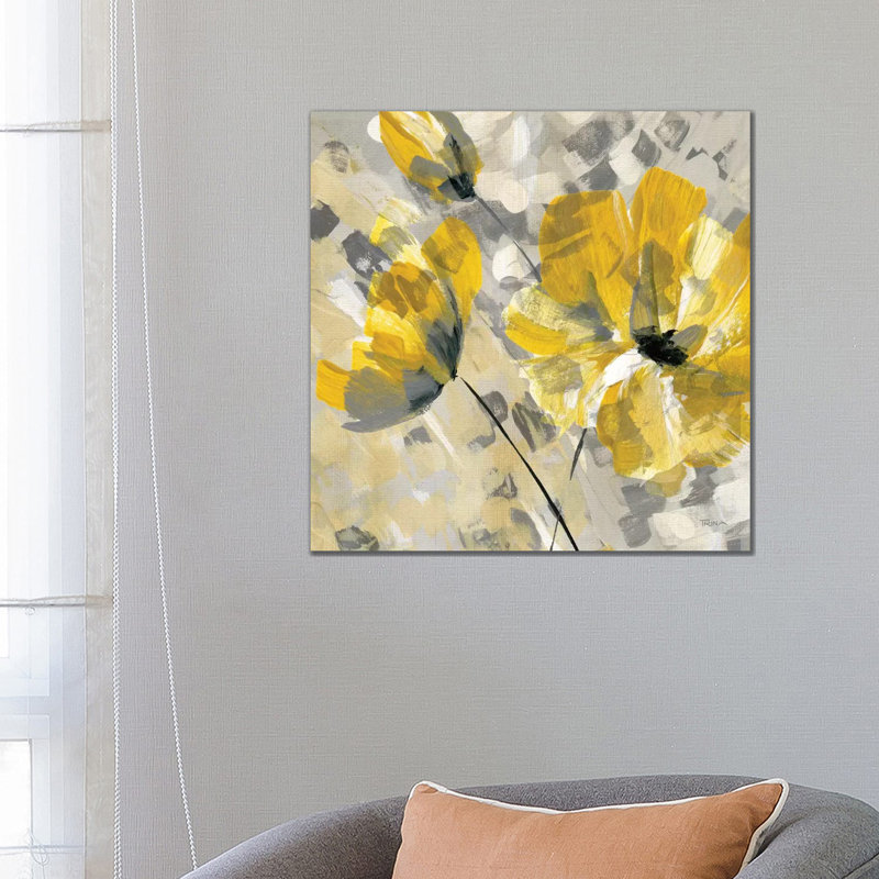 Buttercup II by Katrina Craven - Painting on Canvas, Wrapped Canvas, 45.72 cm H x 45.72 cm W x 3.175 cm D