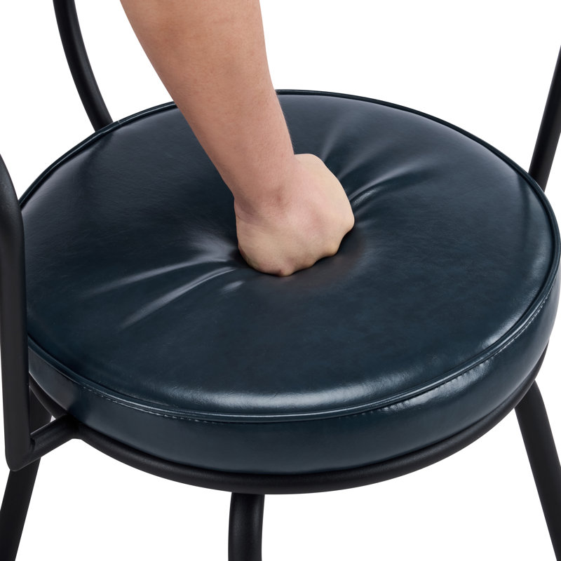 Chaise pivotante rembourrée en polyuréthane Abisan Bauhaus, Bleu