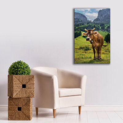 Toile épique «Swiss Cow» par Martin Podt, 26 po x 40 po