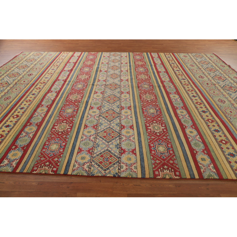 Tapis oriental rayé Kazak