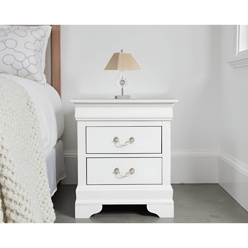 Table de chevet blanche Zapopan, Blanc