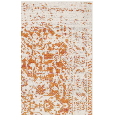 Christa Oriental Orange/Ivory Area Rug