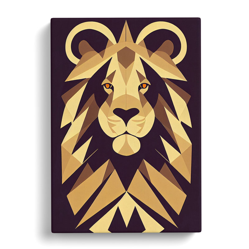 Lion Deco Vol.2 - Wrapped Canvas, 50cm H x 35cm W x 3cm D