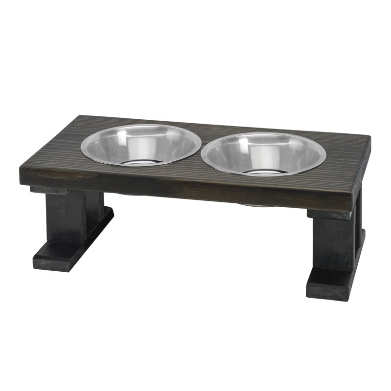 Elevated Feeder, Black/Ebony, Small (8")