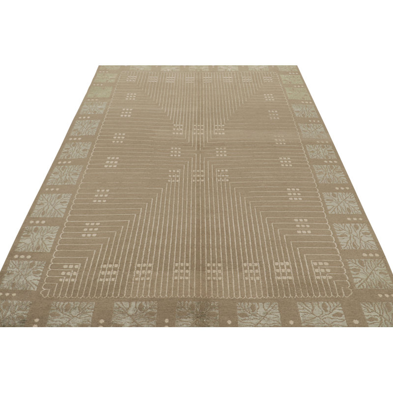 Rug & Kilim’S Austrian Art Deco Style Rug In Beige-Brown With Geometric Patterns