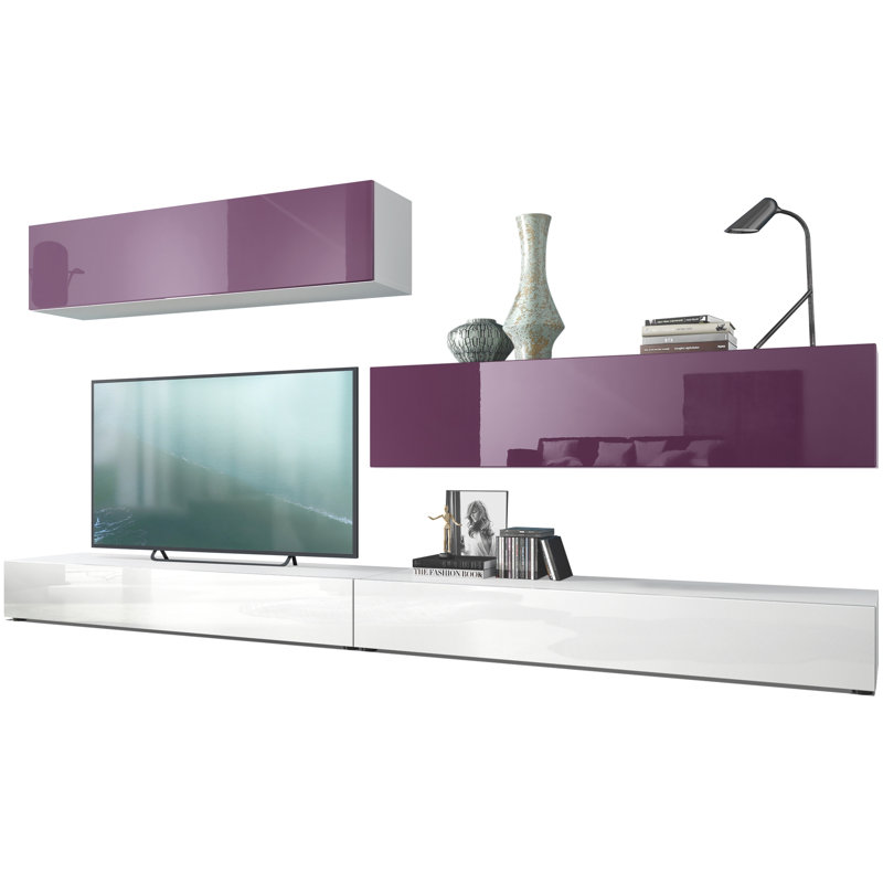 Mcgaha Unfinished Entertainment Centre, Blackberry/White