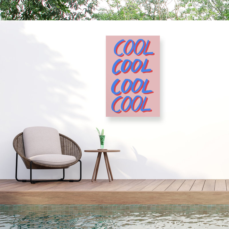 Cool Quote Pastel Pink and Blue Canvas Wall Art