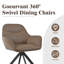 48.5cm H Swivel Upholstered Dining Chairs- Ergonomic Back-1636400495