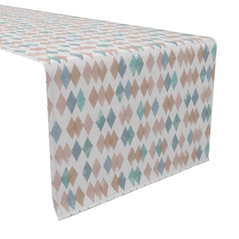 Rectangular Geometric Cotton Table Runner