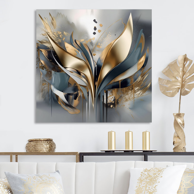 Abstract Shapes and Lines IV Metal Wall Art , 29" H x 29" W x 1" D