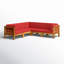Canapé modulaire d'extérieur 30,25 po avec coussins-1188782835