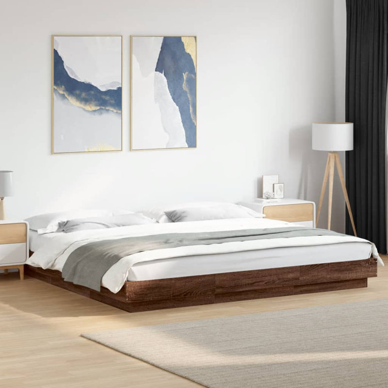 Bormann Bed, Grey Sonoma, 200 x 200 cm