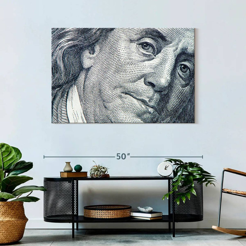 Leisha Benjamin Franklin Face, 30" H x 45" W