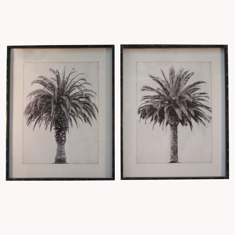 Palm Tree - 2 Piece Single Picture Frame Print on Glass