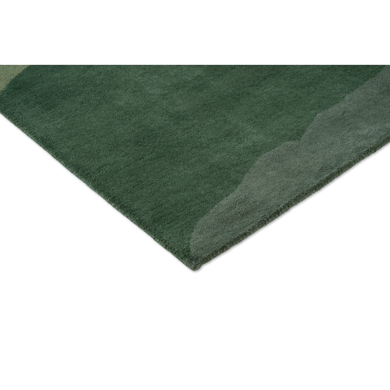Sedimentary Handmade Wool Abstract Area Rug, Pine, Rectangle 6'7 x 9'2