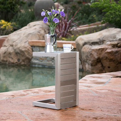 Table d'appoint en aluminium pour jardin - Rouille - Patio - Traitement