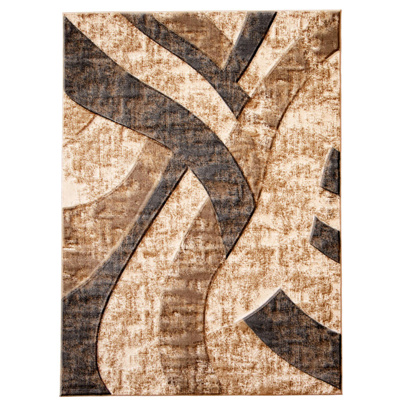 Abstract Indoor Rug, Rectangle 3'11" x 5'7"