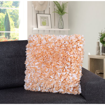 Ensemble de 4 coussins à poils longs en papier de soie (insert inclus)