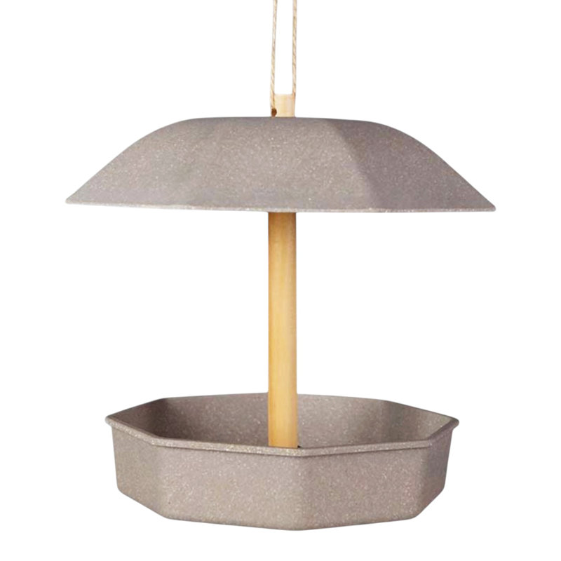 Resin Hanging Bird Feeder, Grey
