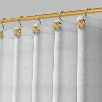 Acento Diamond PEVA Shower Liner with Gold Grommets, Soft-Touch, 72" x 72", Frosted