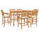Outdoor 13 - Piece Teak Bistro Set with Cushions